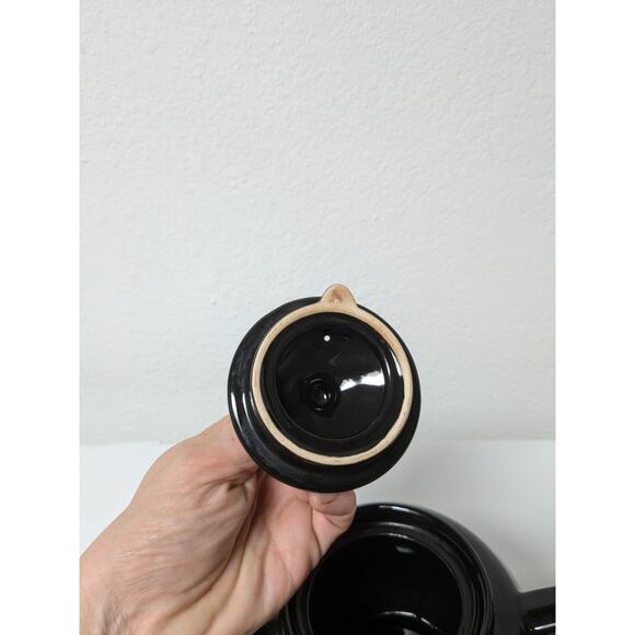 Old Amsterdam 1701 Porcelain Works Ceramic Black Tea Pot Lead Free with Lid - Picture 5 of 8